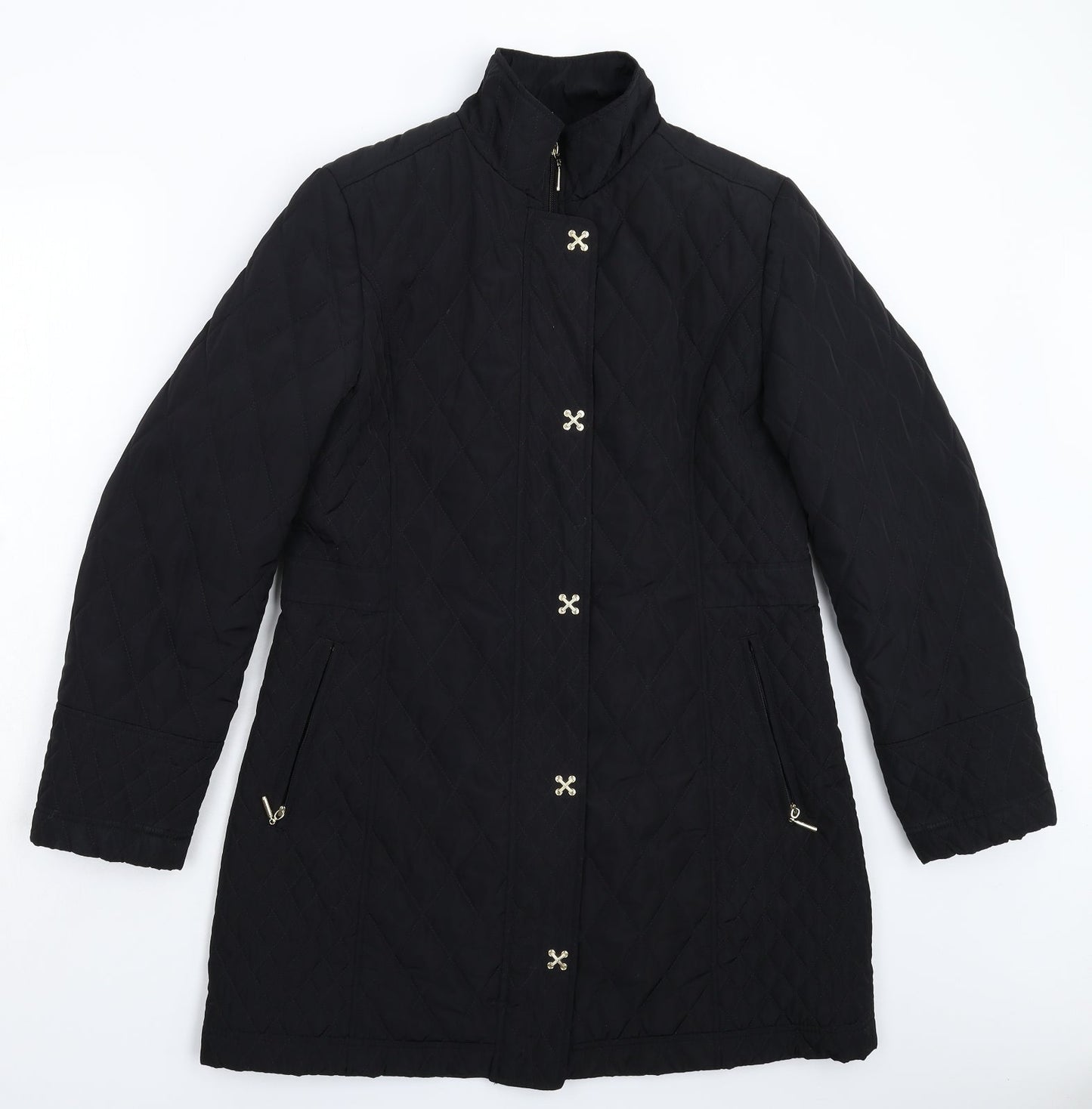 Womens UK Size S Klass Black Pea Coat