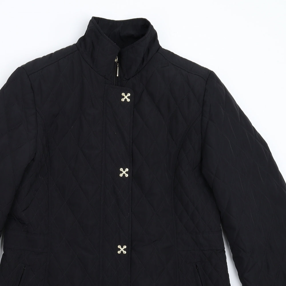 Womens UK Size S Klass Black Pea Coat