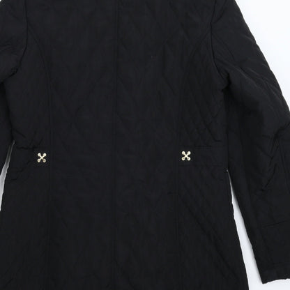 Womens UK Size S Klass Black Pea Coat