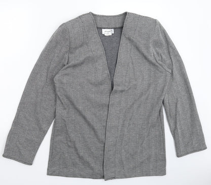 WEEKENDERS Womens Grey Herringbone  Jacket Blazer Size M