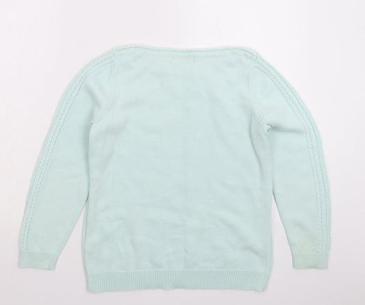 Womens UK Size S BM Green Pullover Jumper