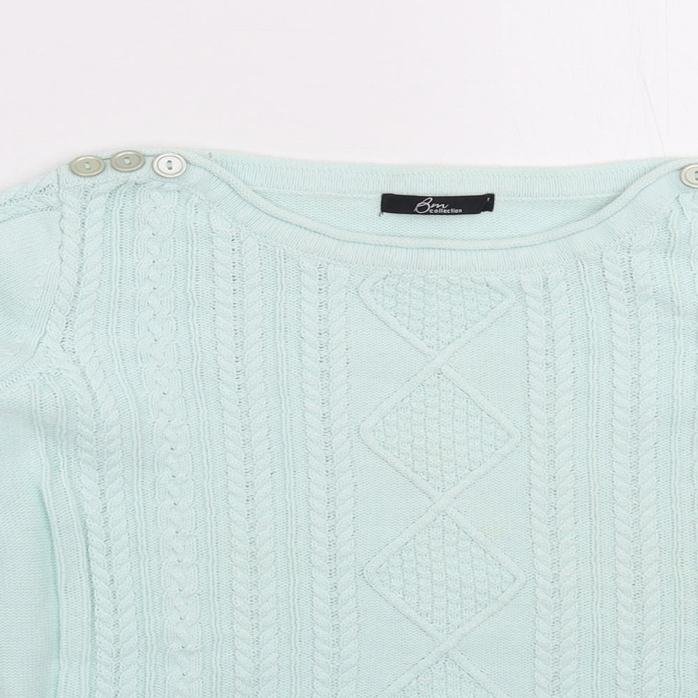 Womens UK Size S BM Green Pullover Jumper