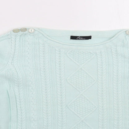 Womens UK Size S BM Green Pullover Jumper