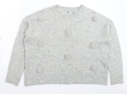 Primark Womens Grey  Knit Pullover Jumper Size 16
