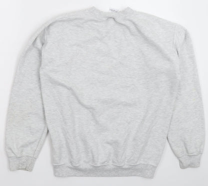 Mens UK Size S Gildan Grey Pullover Sweatshirt