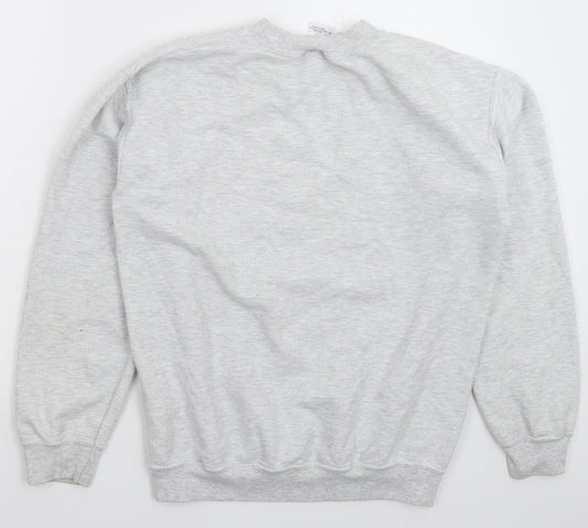 Mens UK Size S Gildan Grey Pullover Sweatshirt