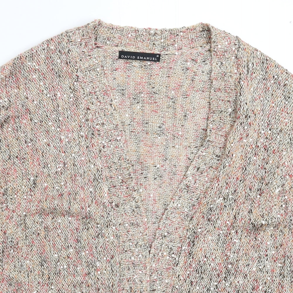 David Emanuel Womens Multicoloured  Knit Cardigan Jumper Size M