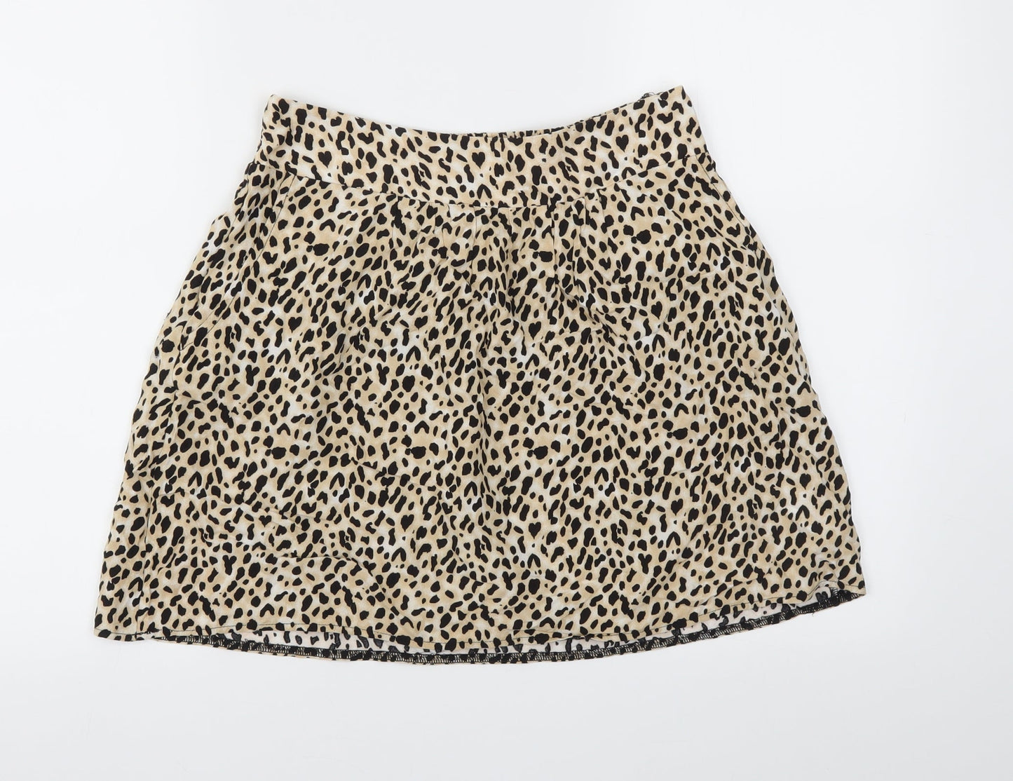 Papaya Womens Brown Animal Print  Flare Skirt Size 8