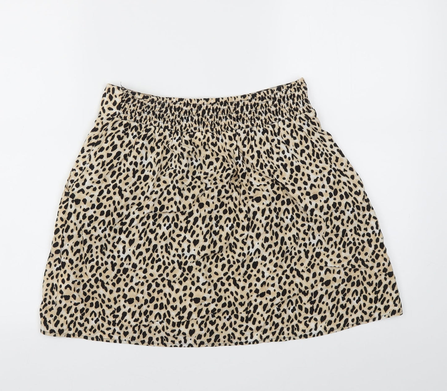Papaya Womens Brown Animal Print  Flare Skirt Size 8