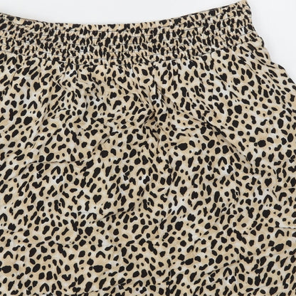 Papaya Womens Brown Animal Print  Flare Skirt Size 8
