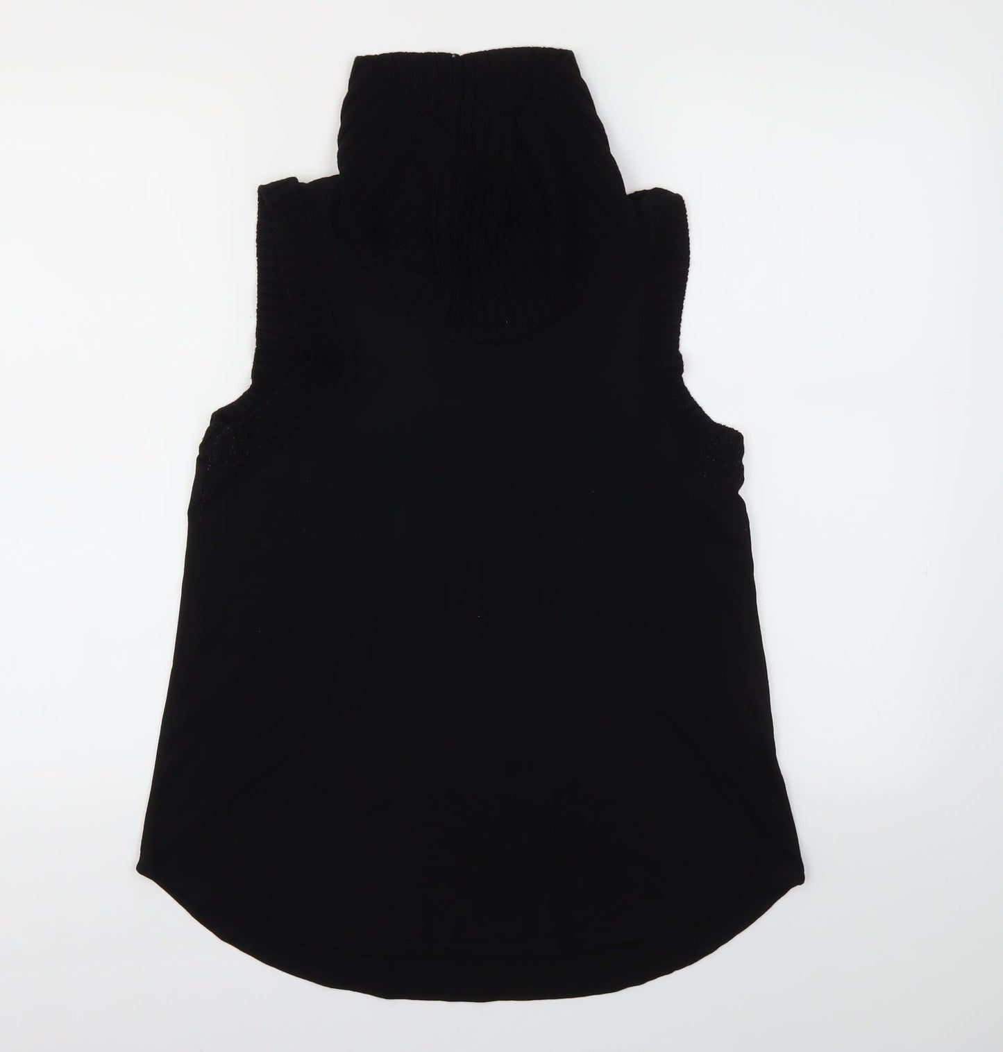Womens UK Size M Cupio Black Basic T-Shirt