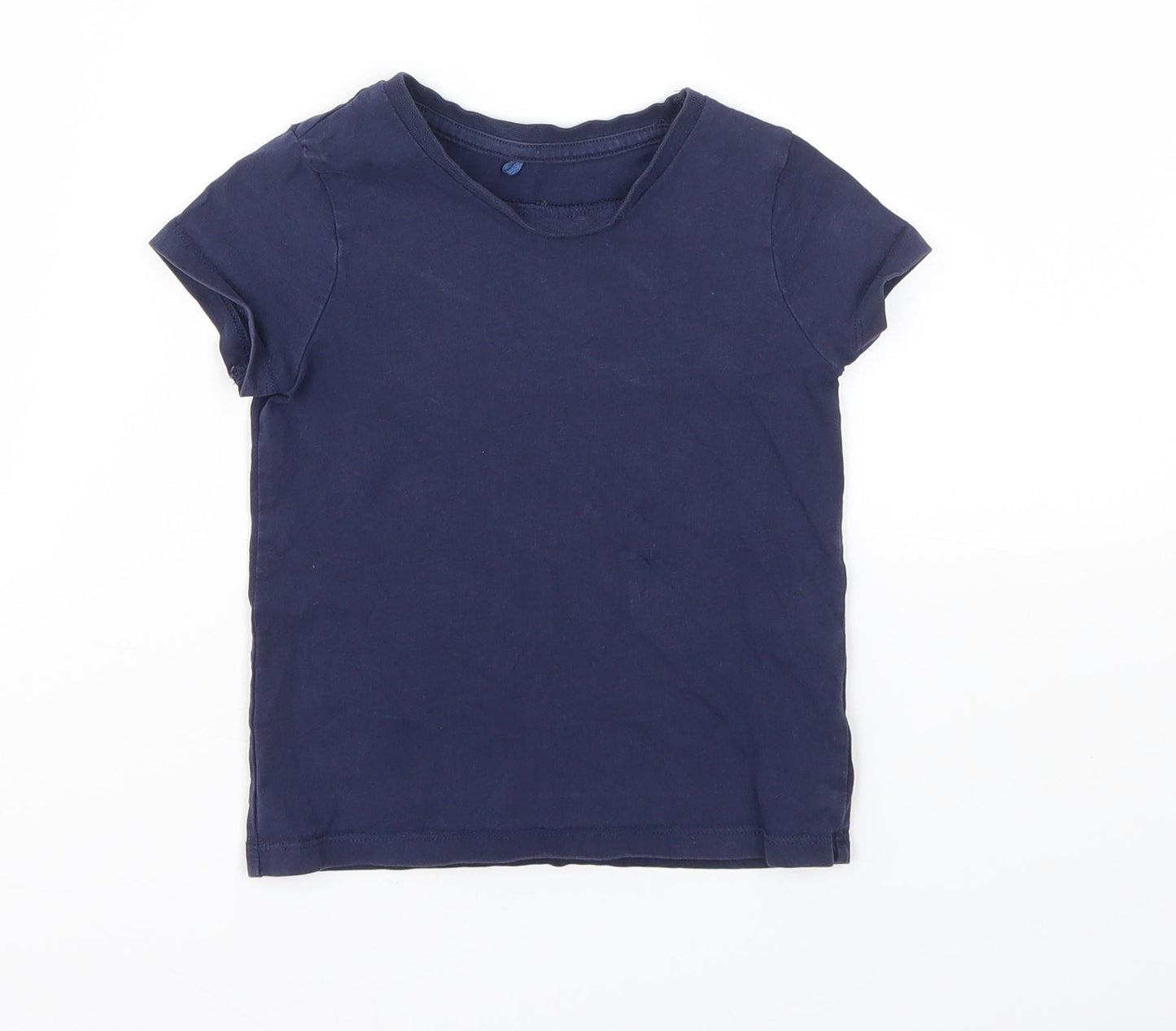 George Girls Blue Paisley  Basic T-Shirt Size 2-3 Years