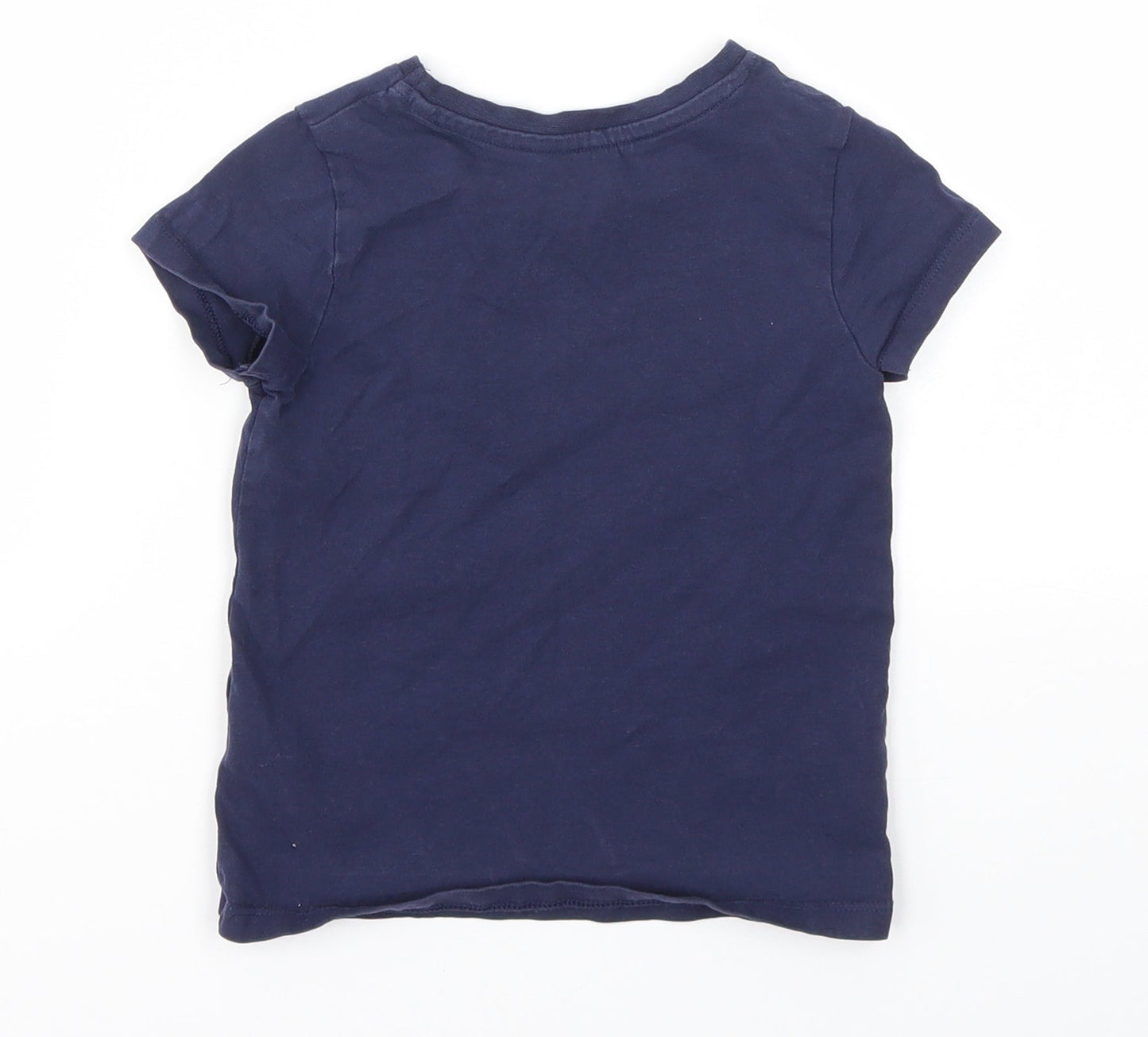 George Girls Blue Paisley  Basic T-Shirt Size 2-3 Years