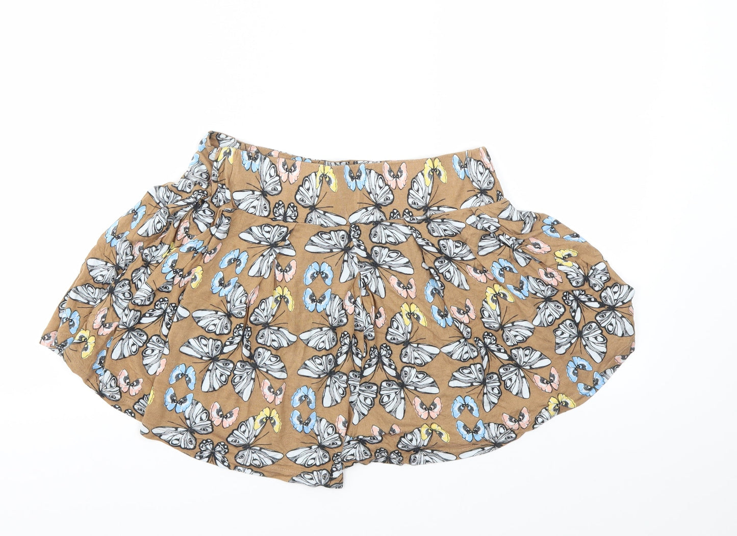 River Island Womens Multicoloured Animal Print  Cut-Off Shorts Size 8 - Stretch waistband