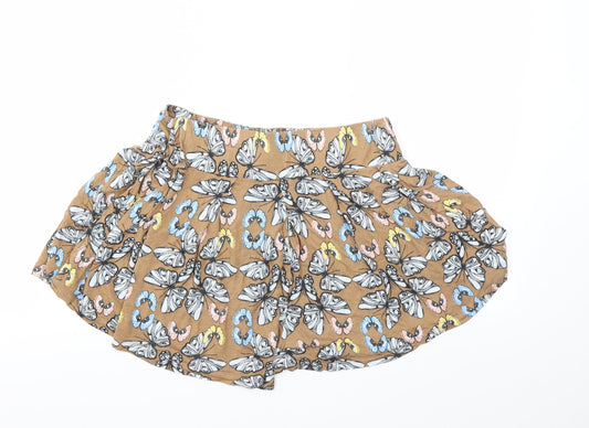 River Island Womens Multicoloured Animal Print  Cut-Off Shorts Size 8 - Stretch waistband