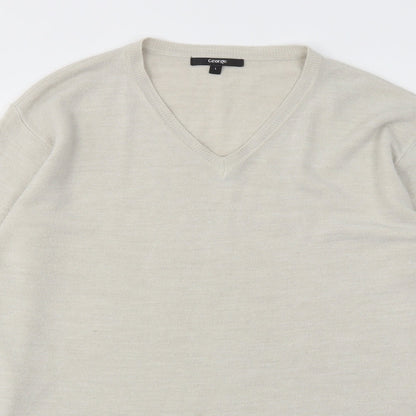 George Mens Beige   Pullover Sweatshirt Size L