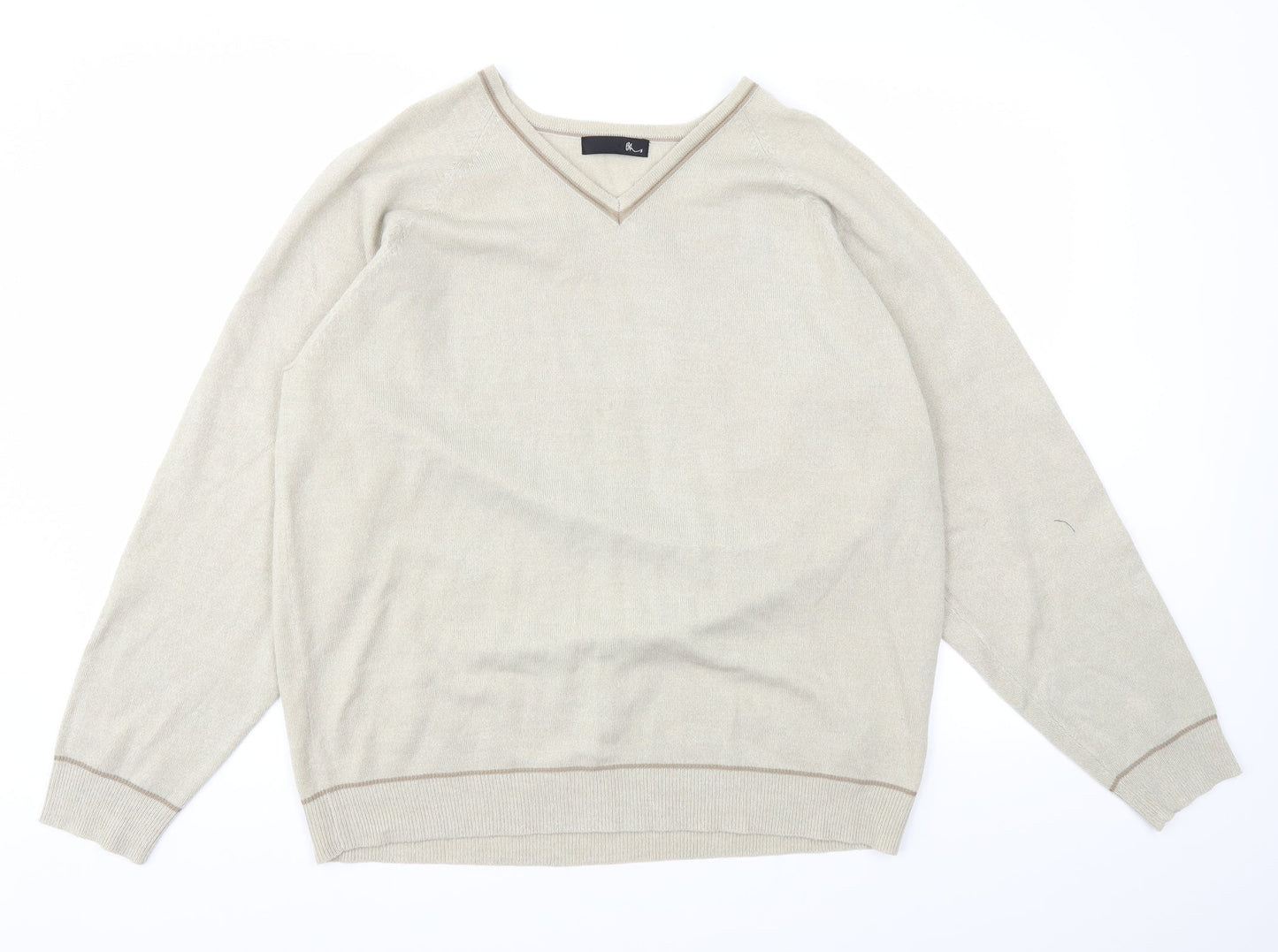 Mens UK Size L BHS Beige Pullover Sweatshirt