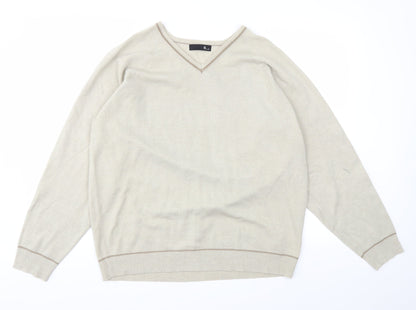 Mens UK Size L BHS Beige Pullover Sweatshirt