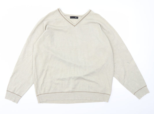Mens UK Size L BHS Beige Pullover Sweatshirt