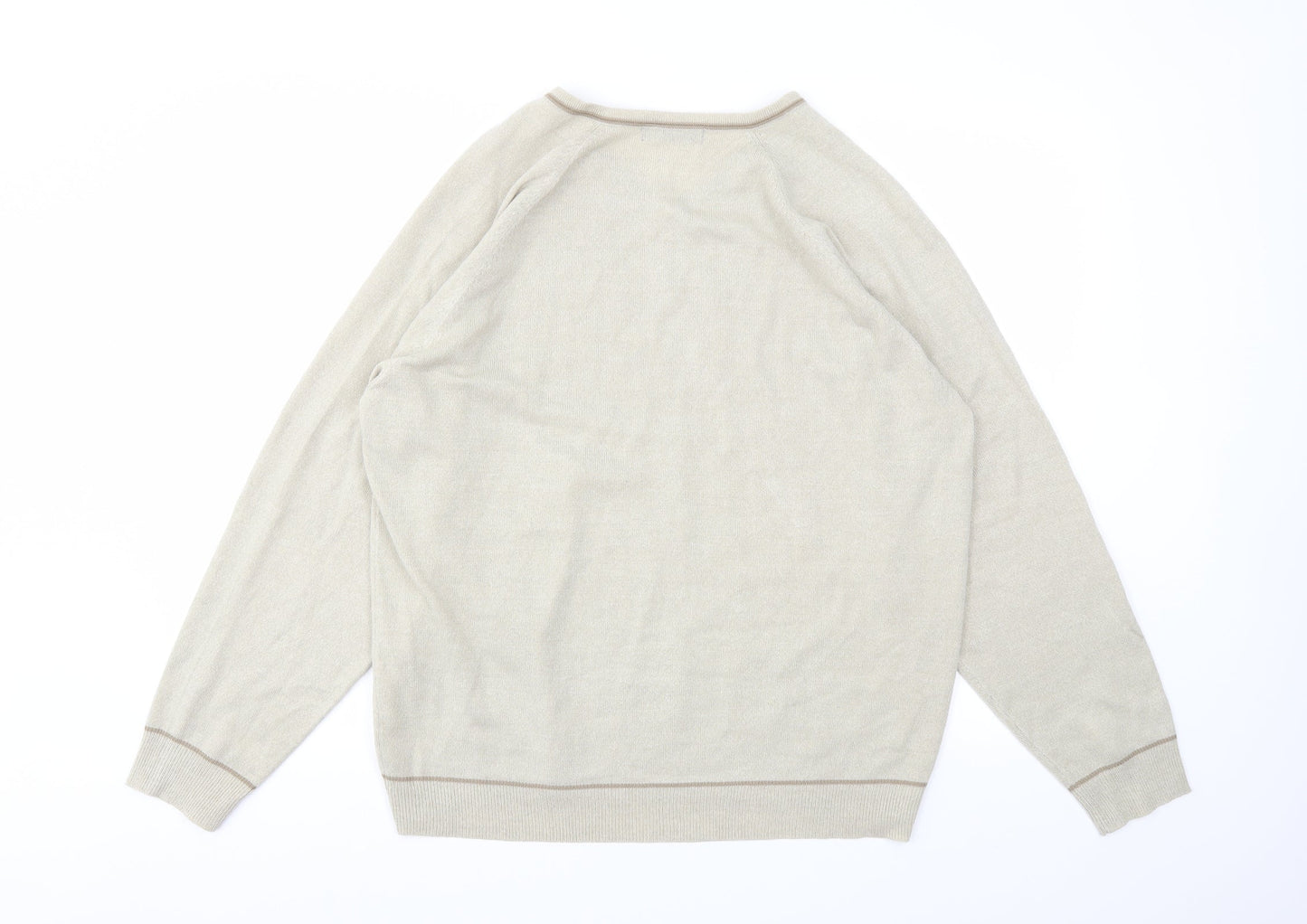 Mens UK Size L BHS Beige Pullover Sweatshirt