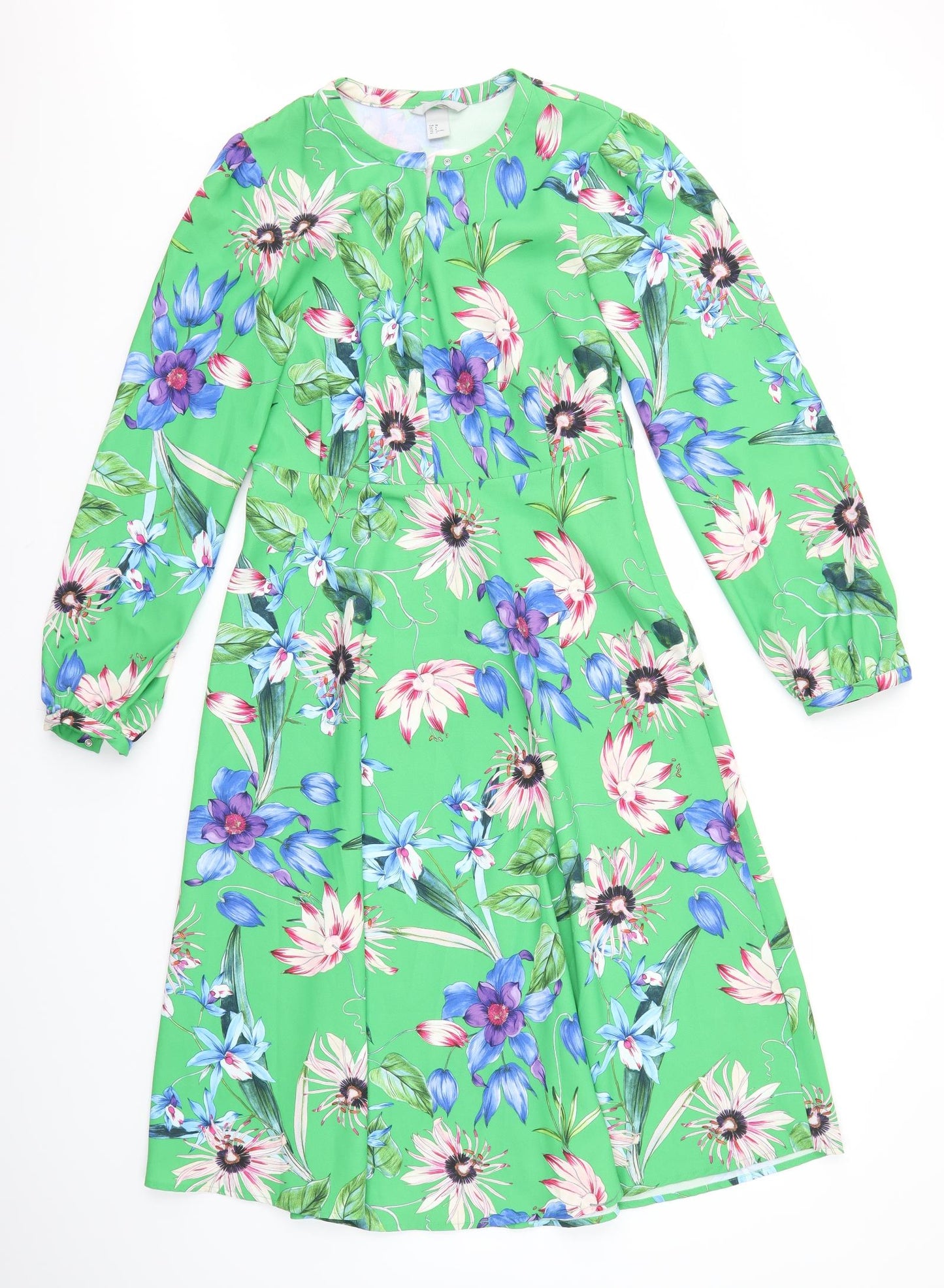 H&M Womens Multicoloured Floral  Fit & Flare  Size 8