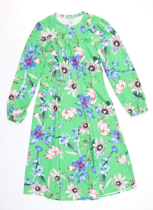 H&M Womens Multicoloured Floral  Fit & Flare  Size 8