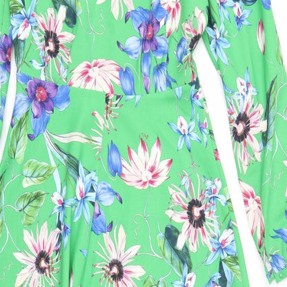 H&M Womens Multicoloured Floral  Fit & Flare  Size 8