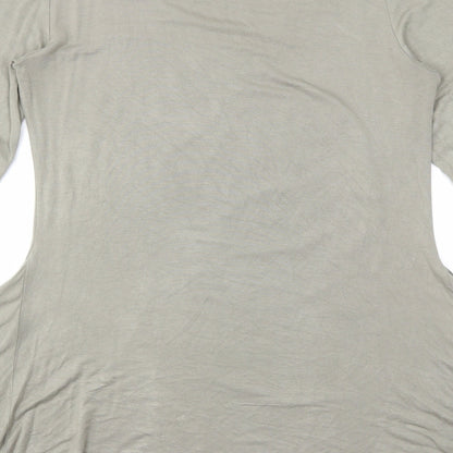 Womens UK Size 10 Femme Brown Basic T-Shirt