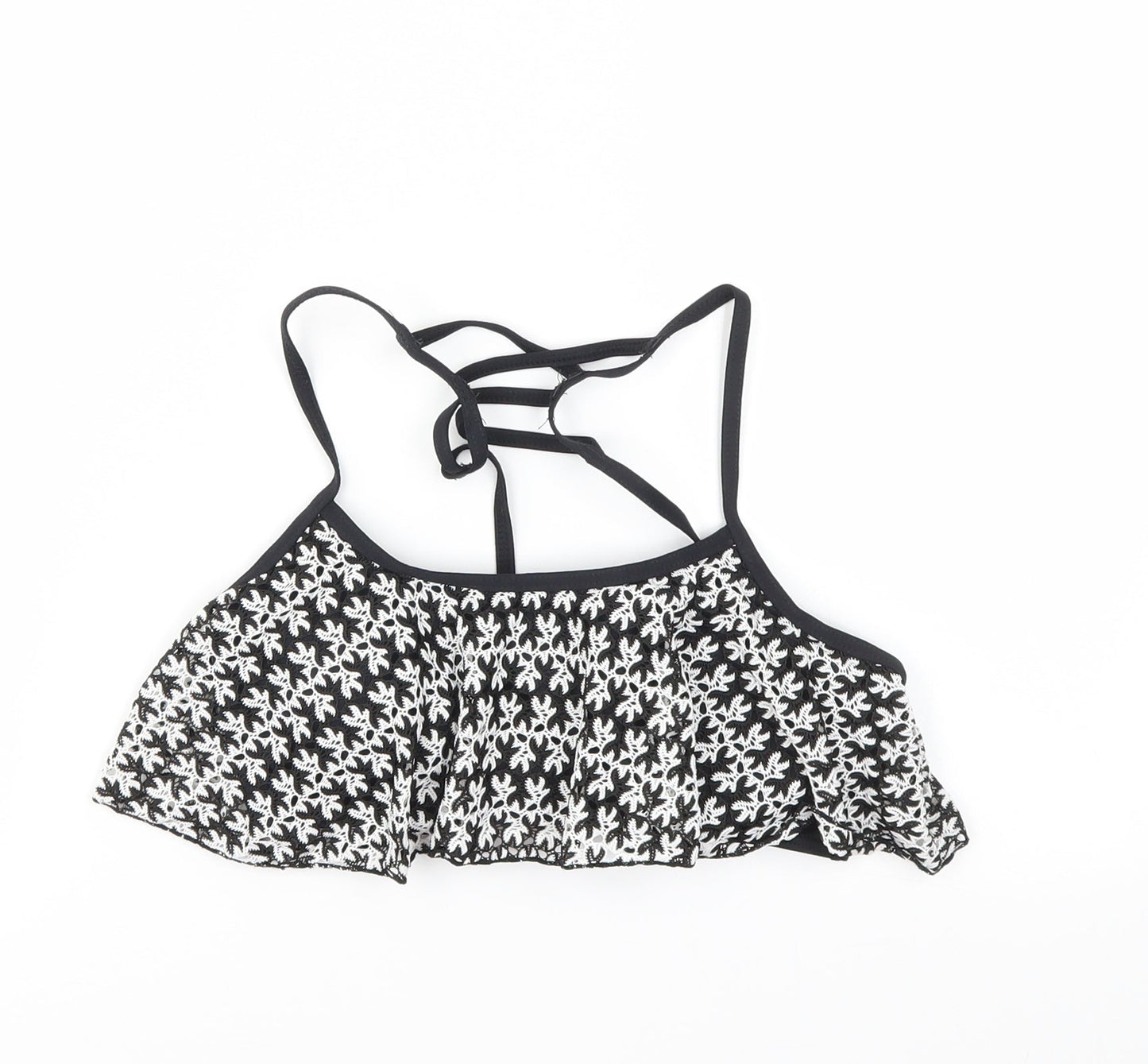 Primark Womens Black   Cropped T-Shirt Size 8