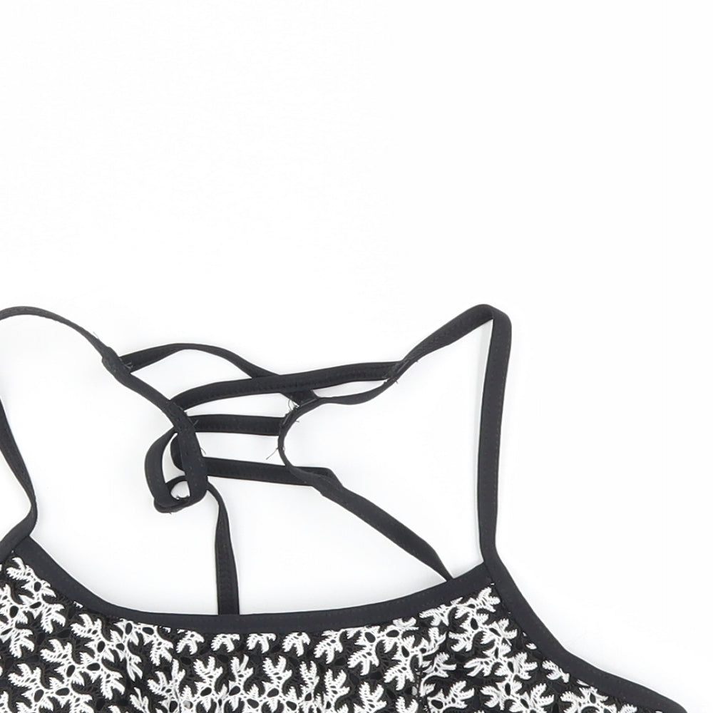 Primark Womens Black   Cropped T-Shirt Size 8