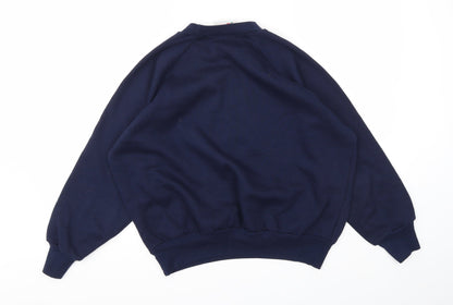Womens UK Size L POPPY Blue Pullover Jumper