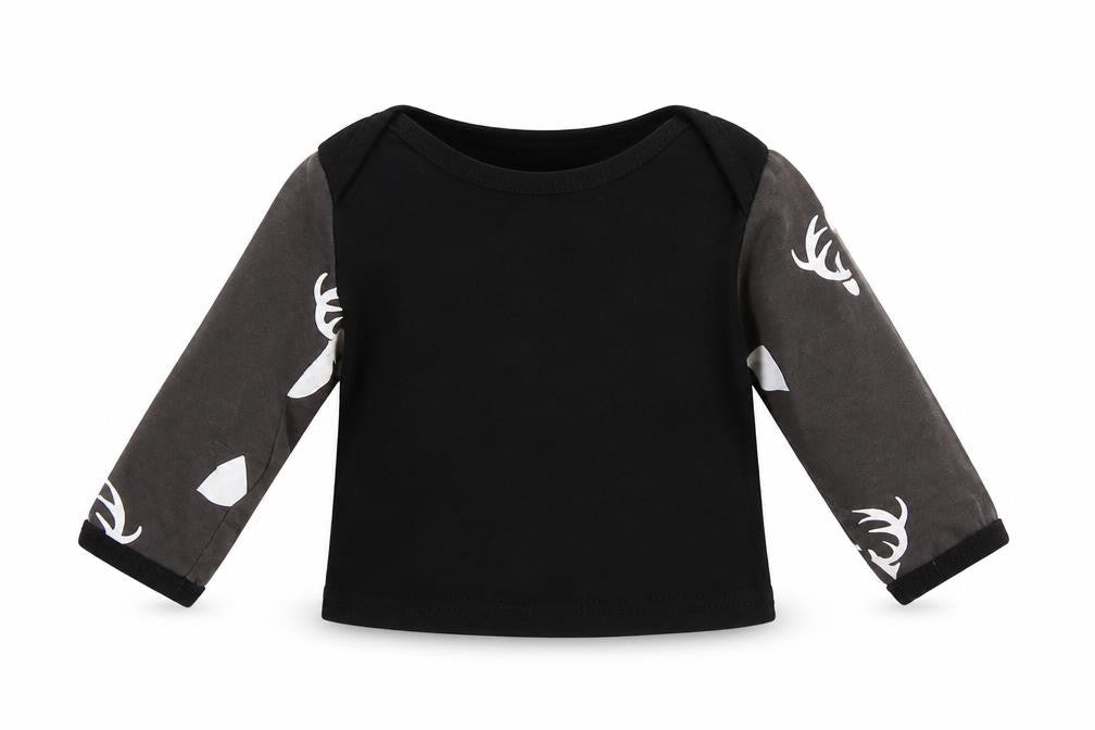 Preworn Boys Black Colourblock  Basic T-Shirt Size 6-9 Months