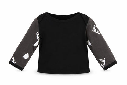 Preworn Boys Black Colourblock  Basic T-Shirt Size 6-9 Months