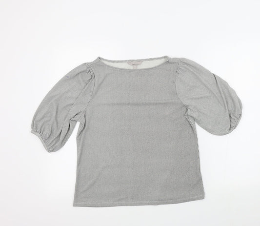 Womens UK Size S H&M Black Basic T-Shirt