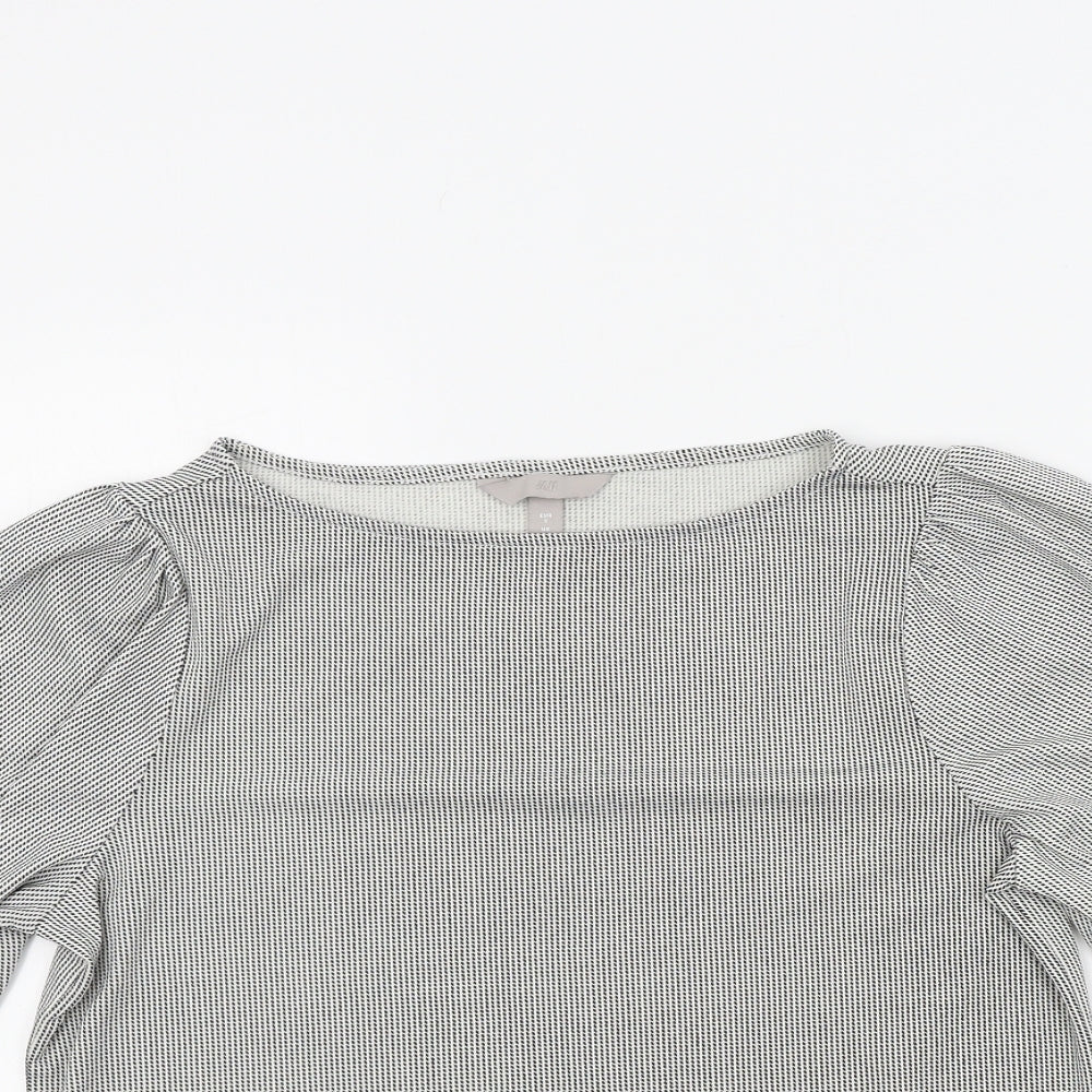 Womens UK Size S H&M Black Basic T-Shirt