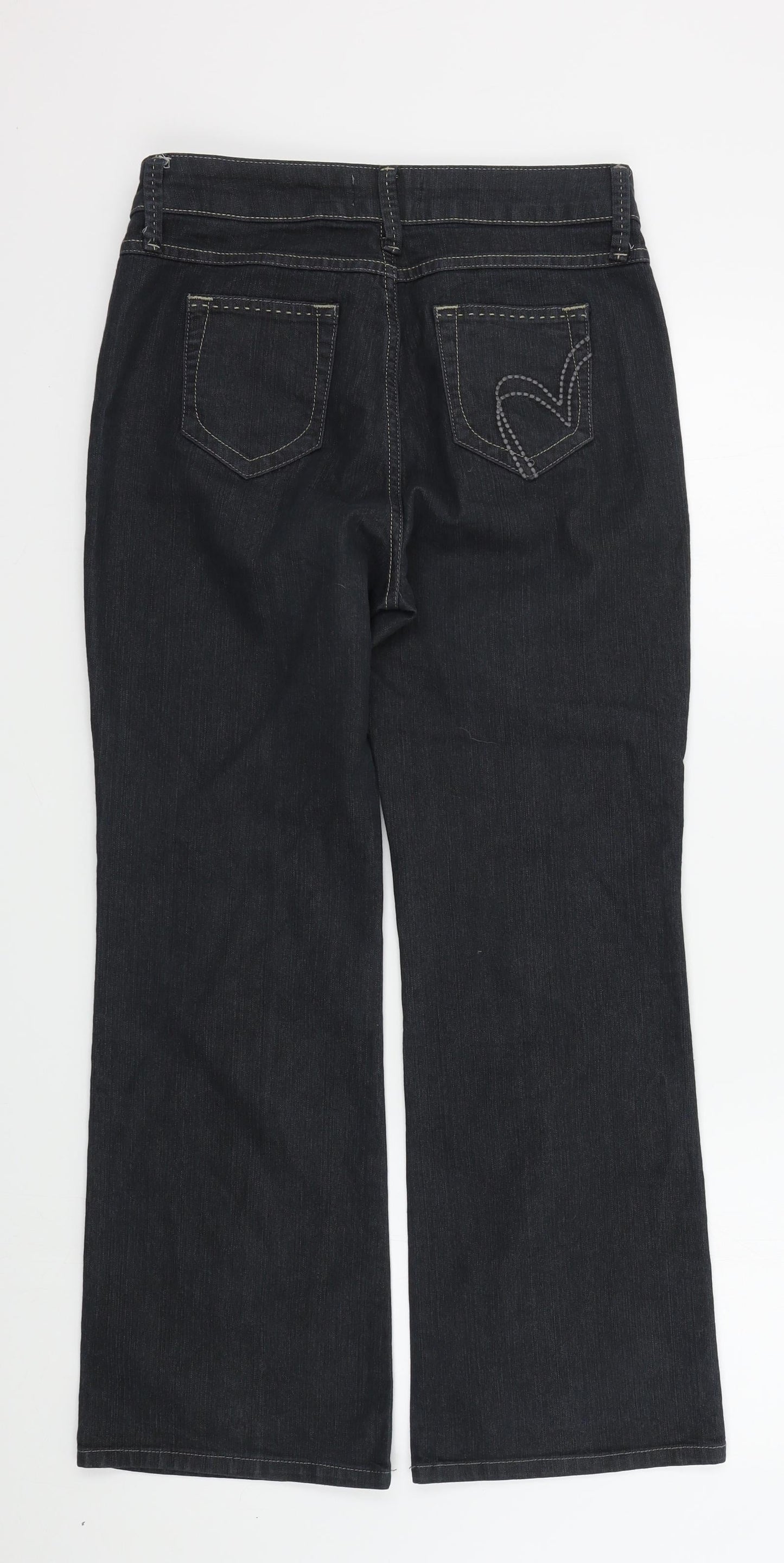 Womens UK Size 10 M&S Regular Fit  Black Trousers