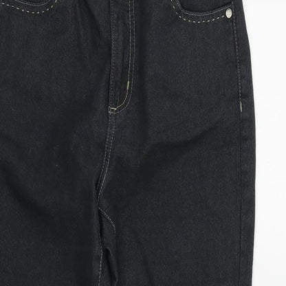 Womens UK Size 10 M&S Regular Fit  Black Trousers