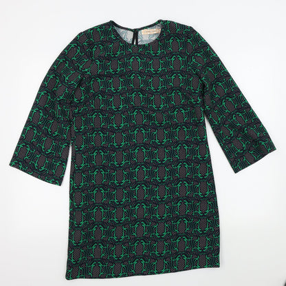 Traffic People Womens Green Geometric  A-Line  Size S