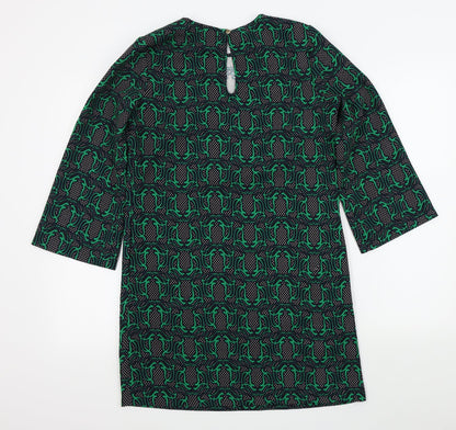 Traffic People Womens Green Geometric  A-Line  Size S