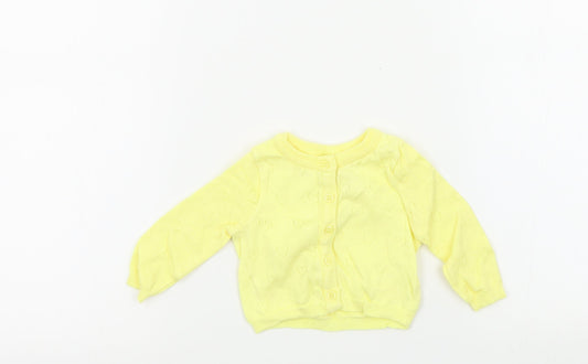 Earlydays Girls Yellow   Cardigan Jumper Size 0-3 Months