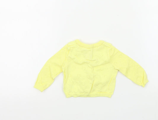 Earlydays Girls Yellow   Cardigan Jumper Size 0-3 Months