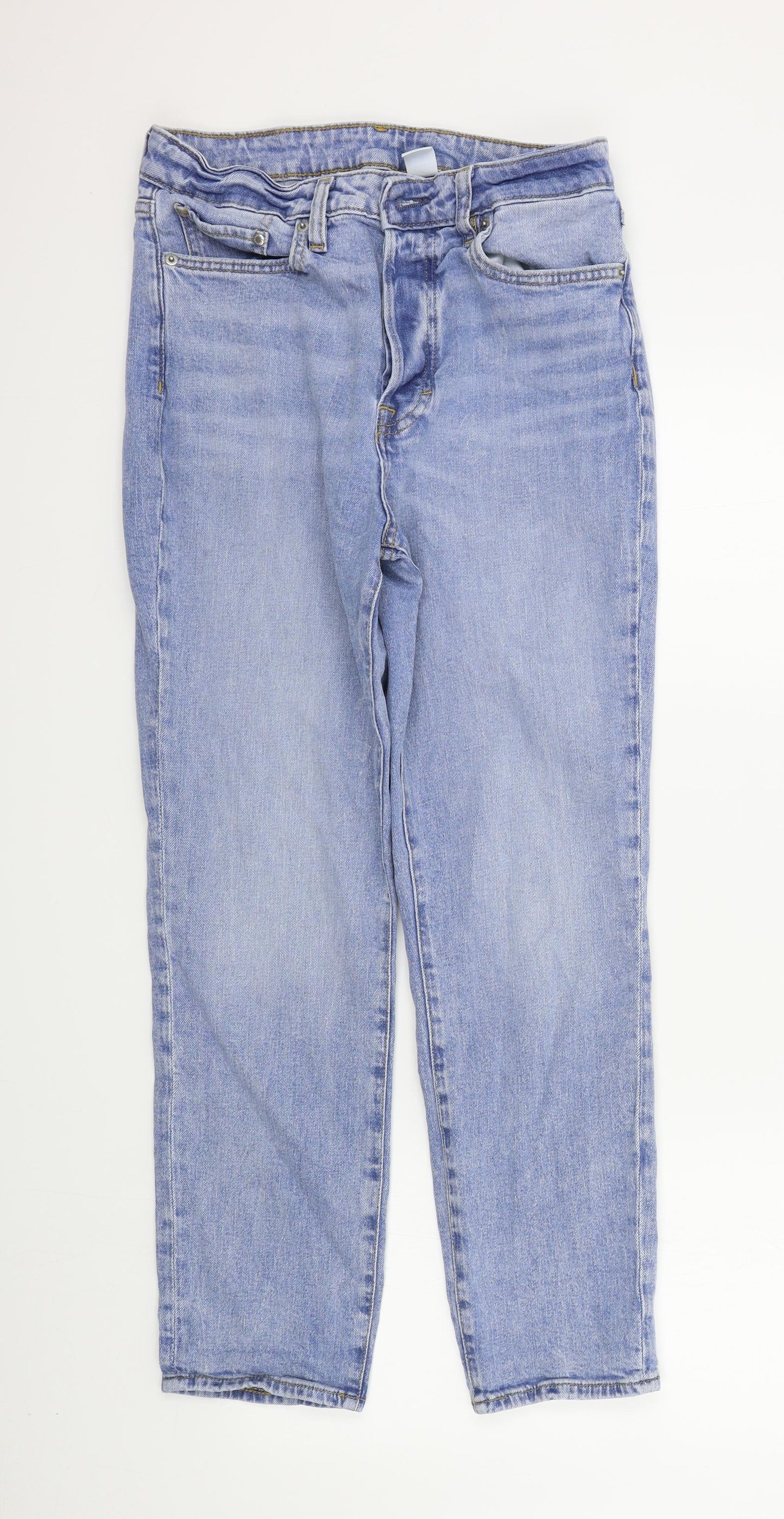 Womens UK Size 28 H&M Regular Fit Straight Blue Jeans