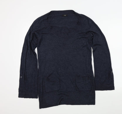 Womens UK Size 8 F&F Blue Pullover Jumper
