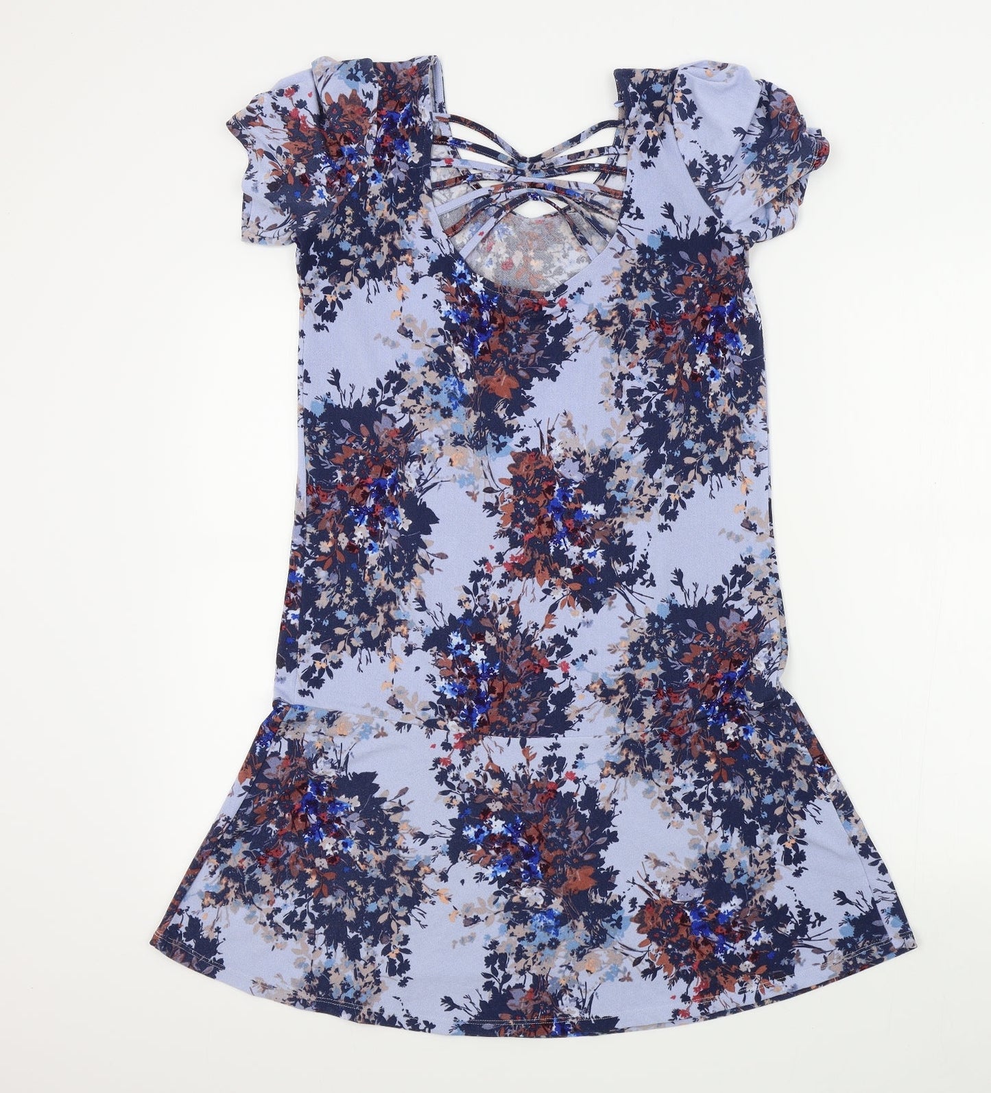 NEXT Womens Blue Floral  A-Line  Size 6