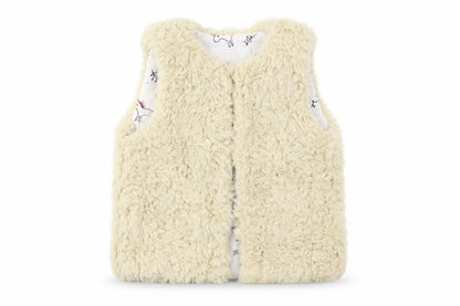 F&F Girls Beige Colourblock  Basic Jacket Waistcoat Size 0-3 Months