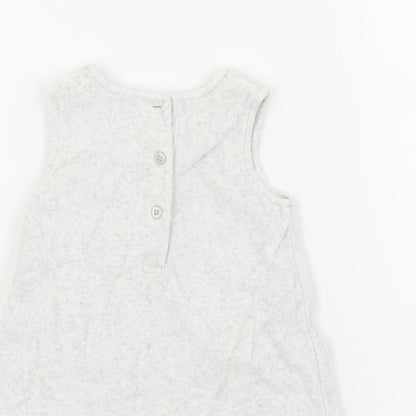 George Girls White   Pinafore/Dungaree Dress  Size 0-3 Months  - Disney Baby Winnie the Pooh