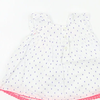 Primark Girls White Colourblock  Fit & Flare  Size 0-3 Months