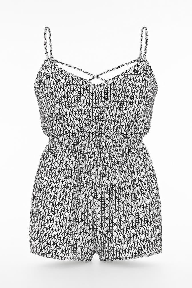 Womens UK Size 6 H&M One-Piece White Playsuit