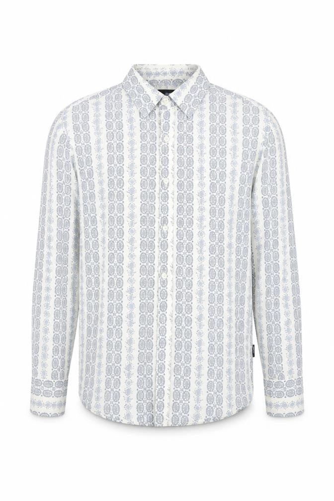 Mens UK Size S Peter Werth Blue  Button-Up Long Sleeve Casual Shirt