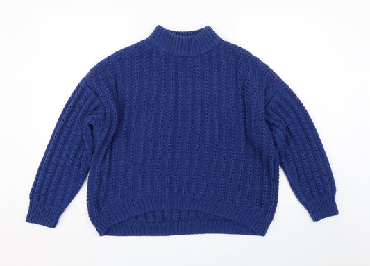 George Womens Blue  Knit Pullover Jumper Size M